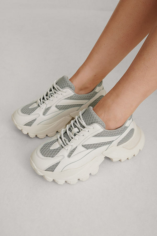 NA-KD Shoes Curved Trekking Sole Trainers grå