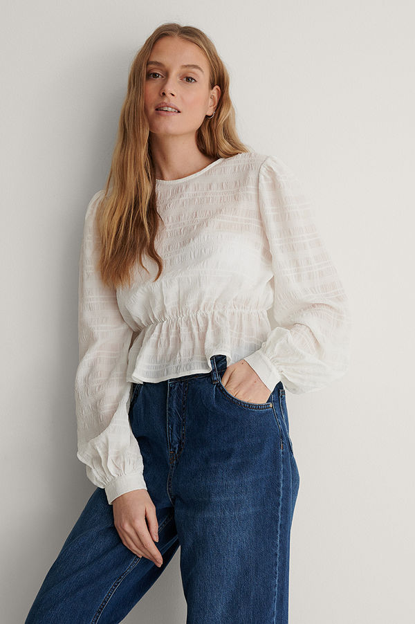 NA-KD Blus vit
