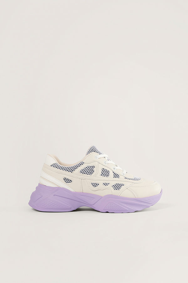 NA-KD Shoes Structured Upper Sneakers lila