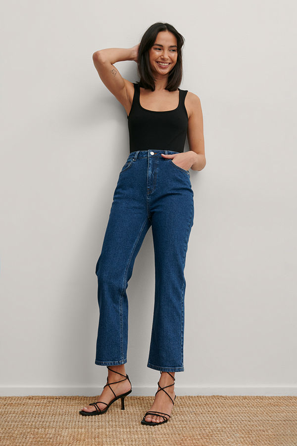 Matiamu By Sofia x NA-KD Recycled Croppad Denim blå