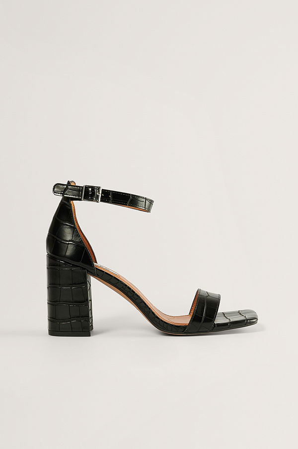 NA-KD Shoes Sandal Med Blockklack svart