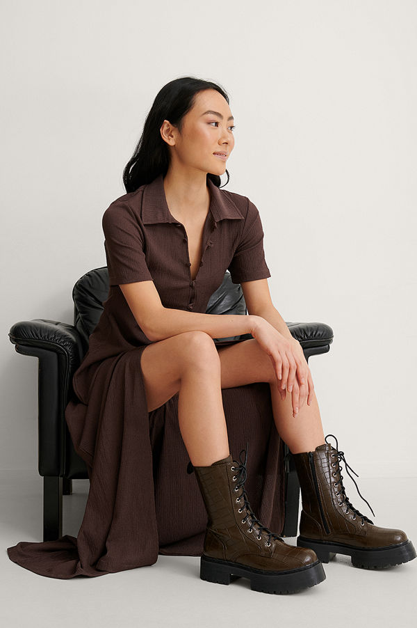NA-KD Shoes Boots brun