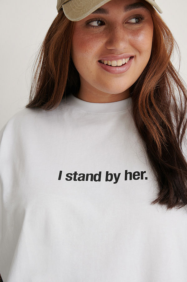 NA-KD Trend Ekologisk I Stand By Her T-shirt vit