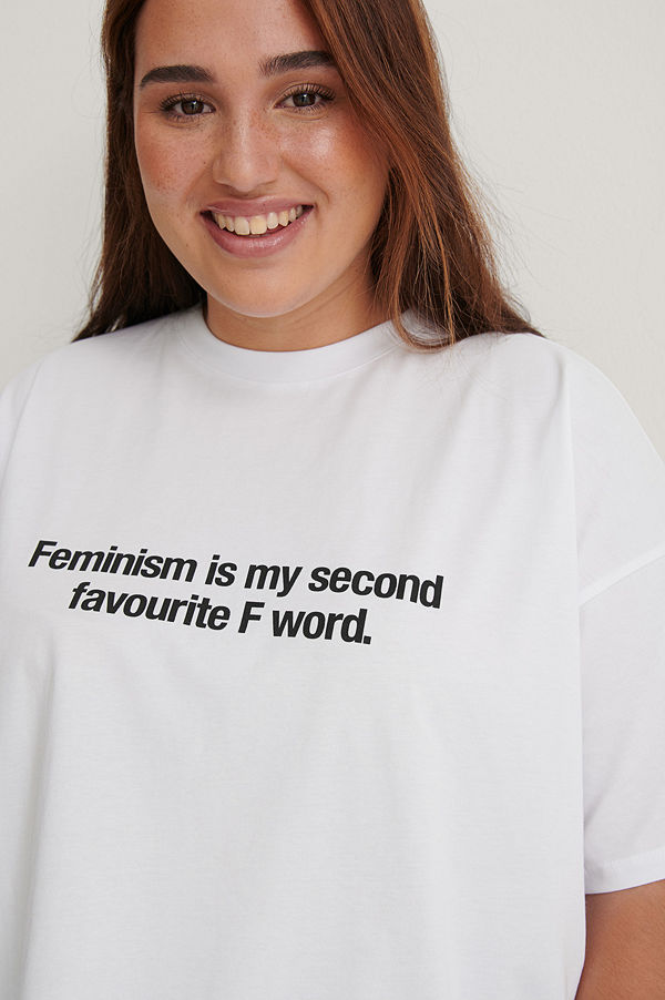 NA-KD Ekologisk Woman’s Day T-shirt vit
