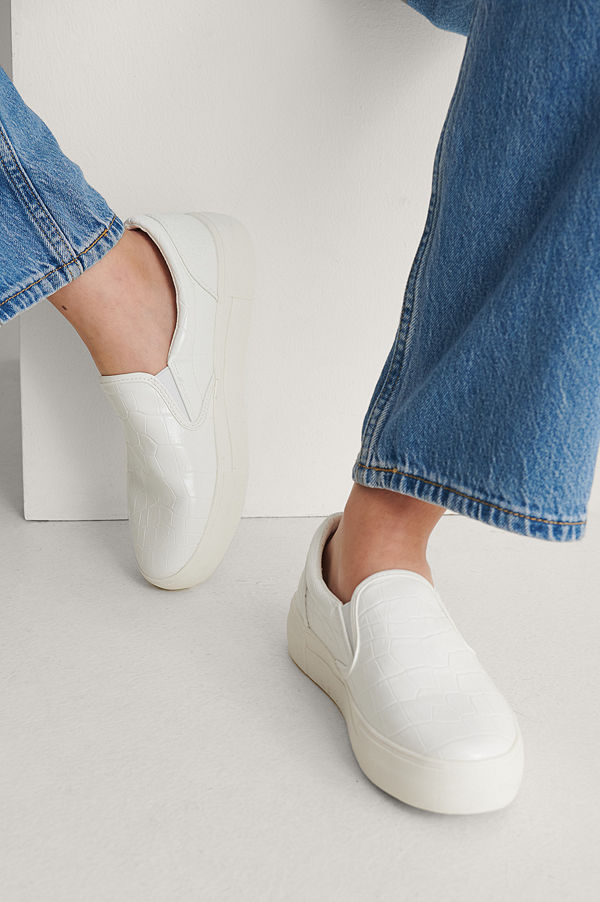 NA-KD Shoes Slip-In-Träningssko vit