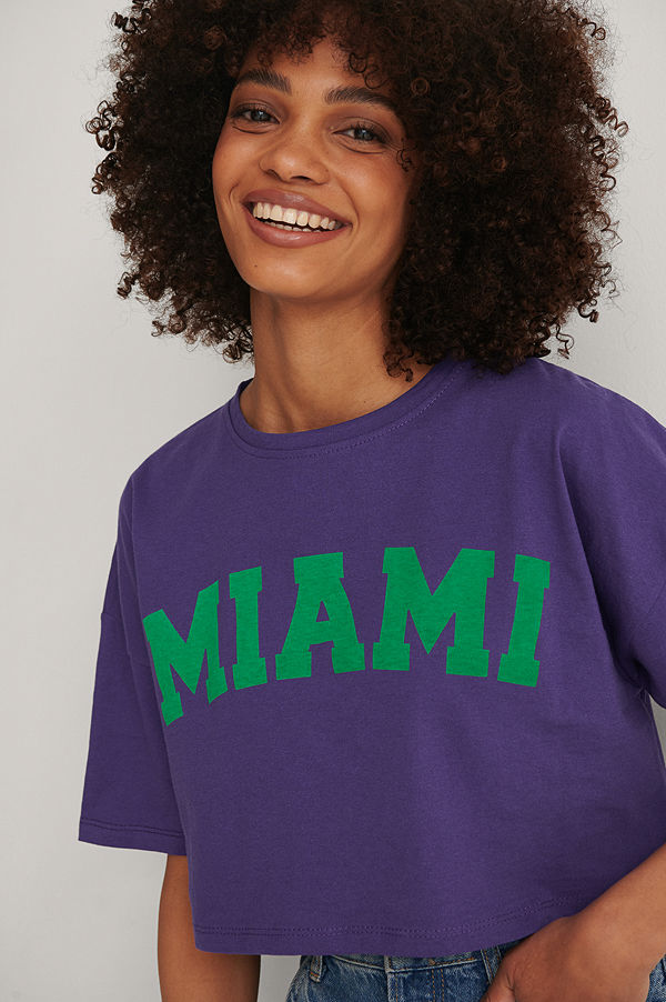 Trendyol Tryckt T-shirt lila