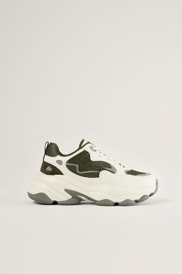 NA-KD Shoes Chunky Gympaskor Med Kontrastdetalj grön