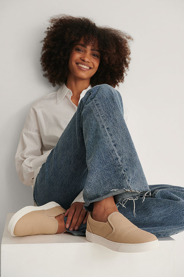NA-KD Shoes Slip-In-Träningssko beige