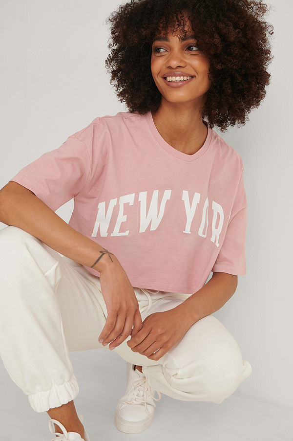 Trendyol Tryckt T-shirt rosa