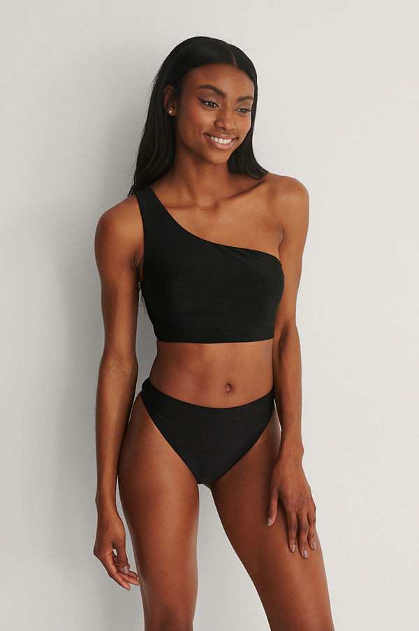 NA-KD Swimwear Recycled Bikinitrosa Med Hög Midja svart