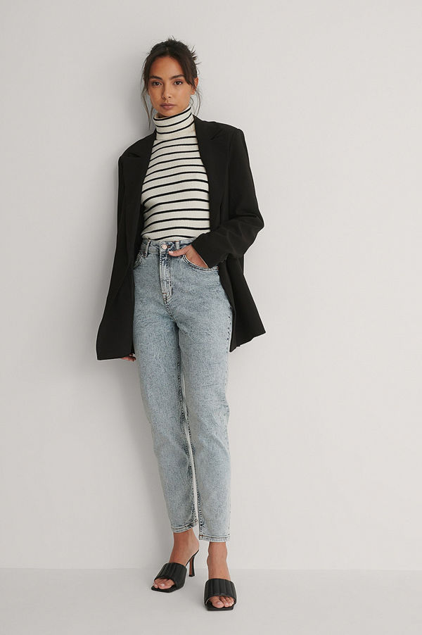NA-KD Ekologiska Mom-jeans blå