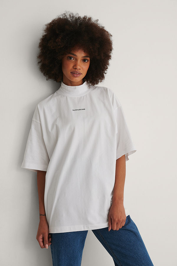 Calvin Klein Organic Oversized Micro Branding Tee vit