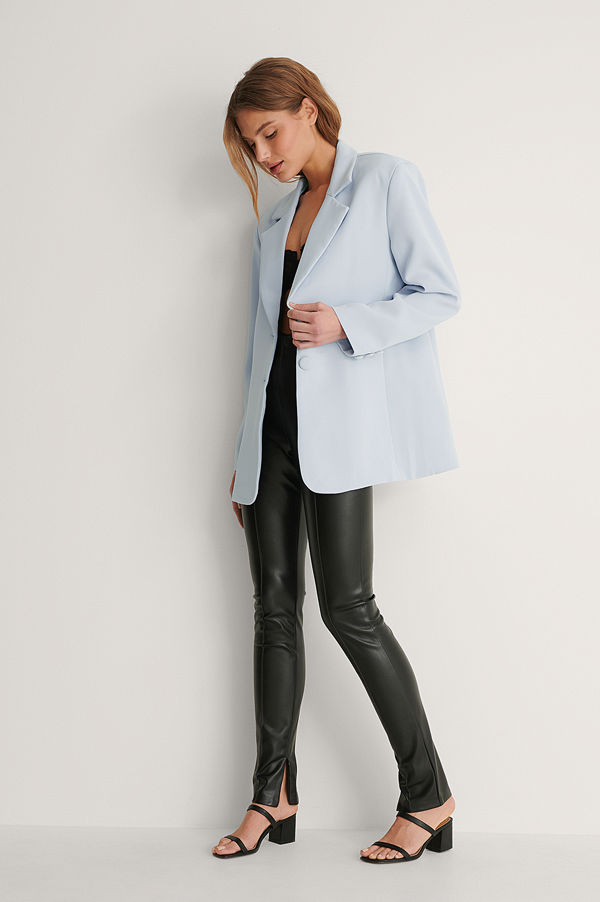 NA-KD Pu-Leggings svart