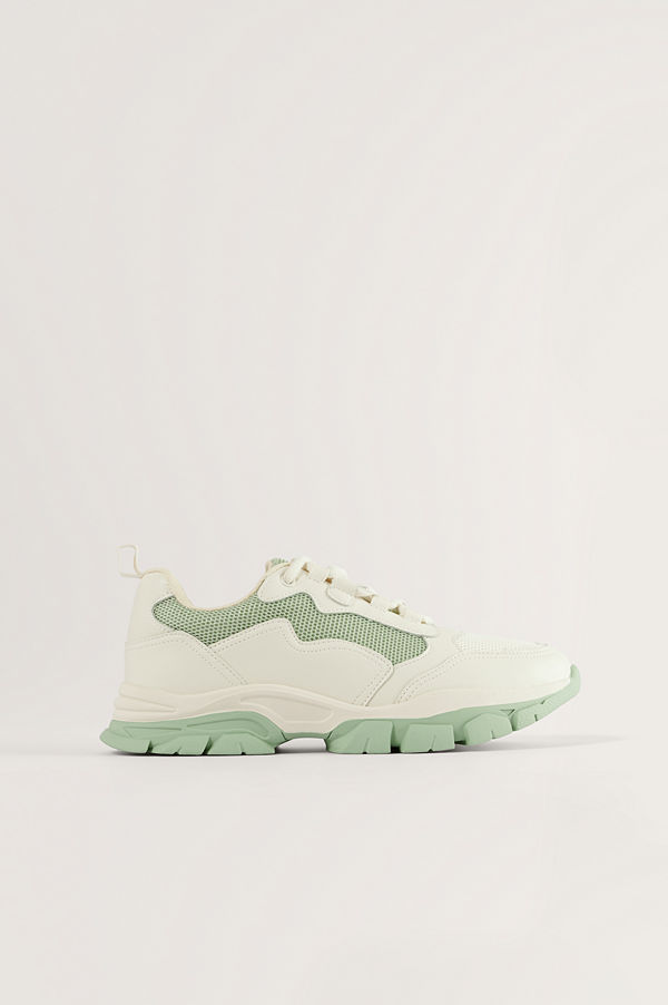 NA-KD Shoes Low Trekking Sneakers grön
