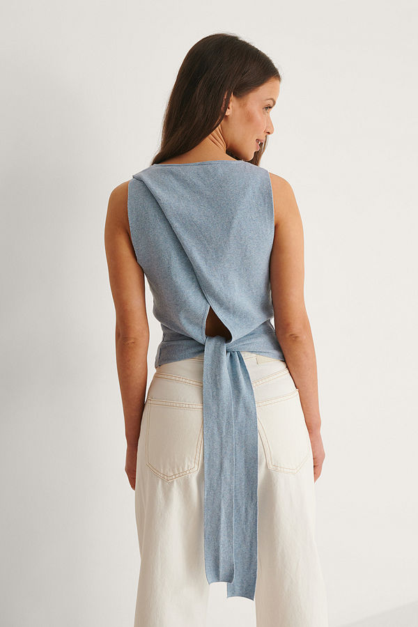 Mango Topp blå