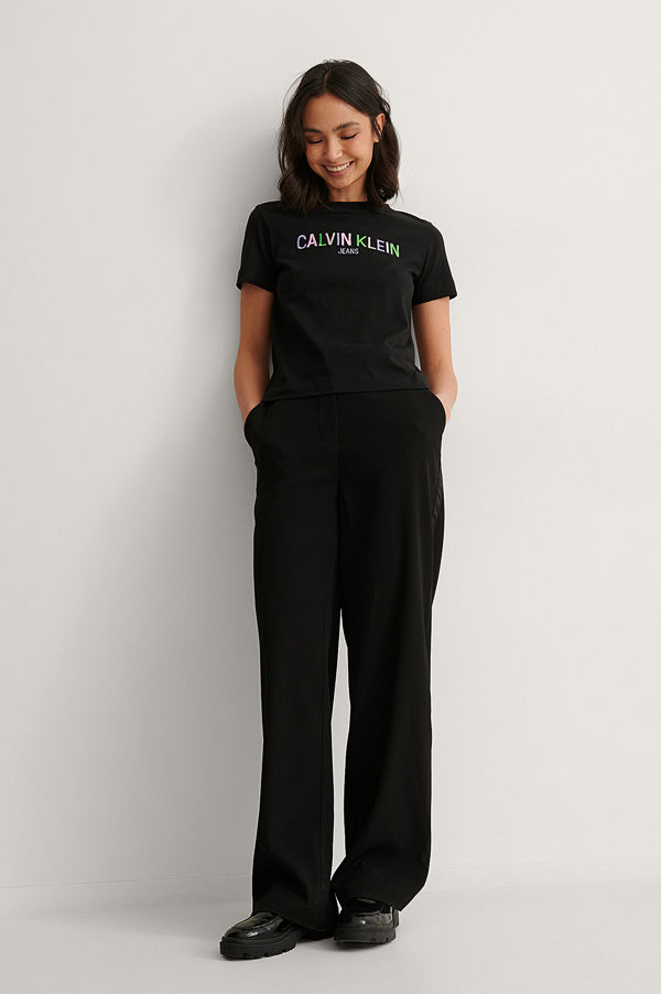 Calvin Klein Ekologisk T-shirt Med Logga svart