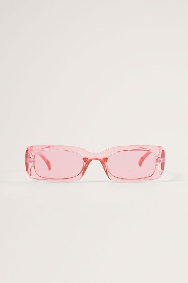 NA-KD Accessories Breda Solglasögon I Retrolook rosa