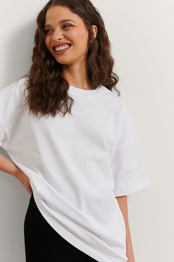 Rianne Meijer x NA-KD Ekologisk Basic T-shirt vit
