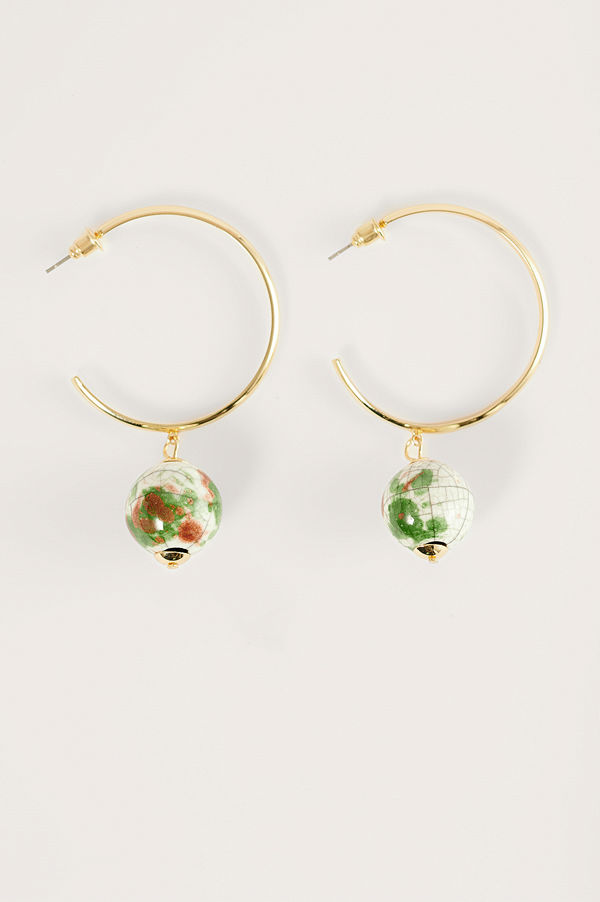 NA-KD Accessories smycke Pärla Hoops-örhängen guld