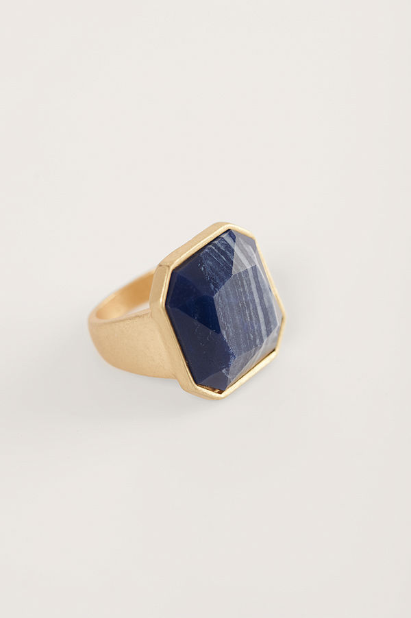NA-KD Accessories smycke Signetring Med Stor Sten guld