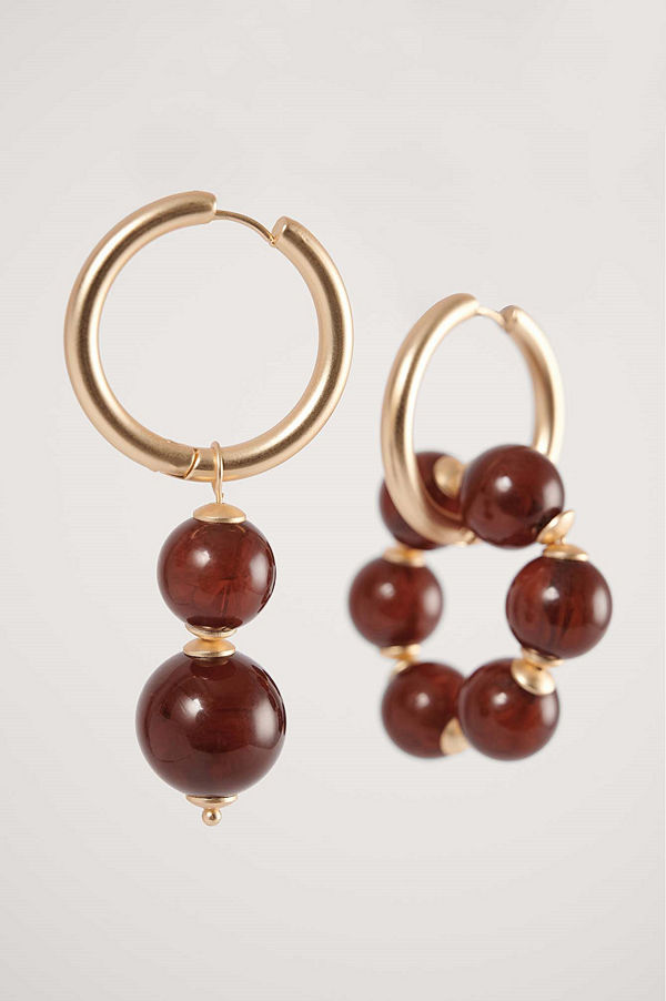 NA-KD Accessories smycke Örhängen brun