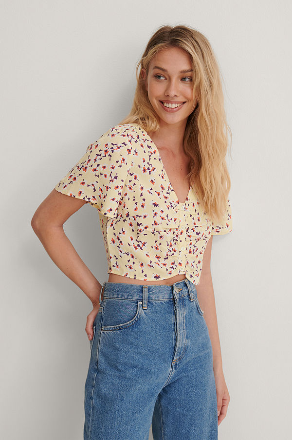 NA-KD Topp Med Knappar multicolor