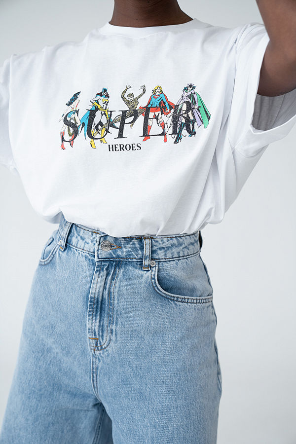 Warner Bros. Ekologisk Wonder Woman Oversized T-shirt vit