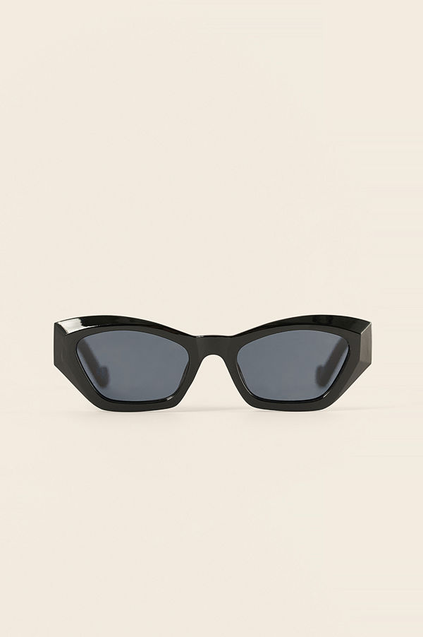 NA-KD Accessories Rundade Cateye-Solglasögon svart