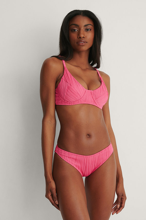 Trendyol Bikiniunderdel Med Struktur rosa