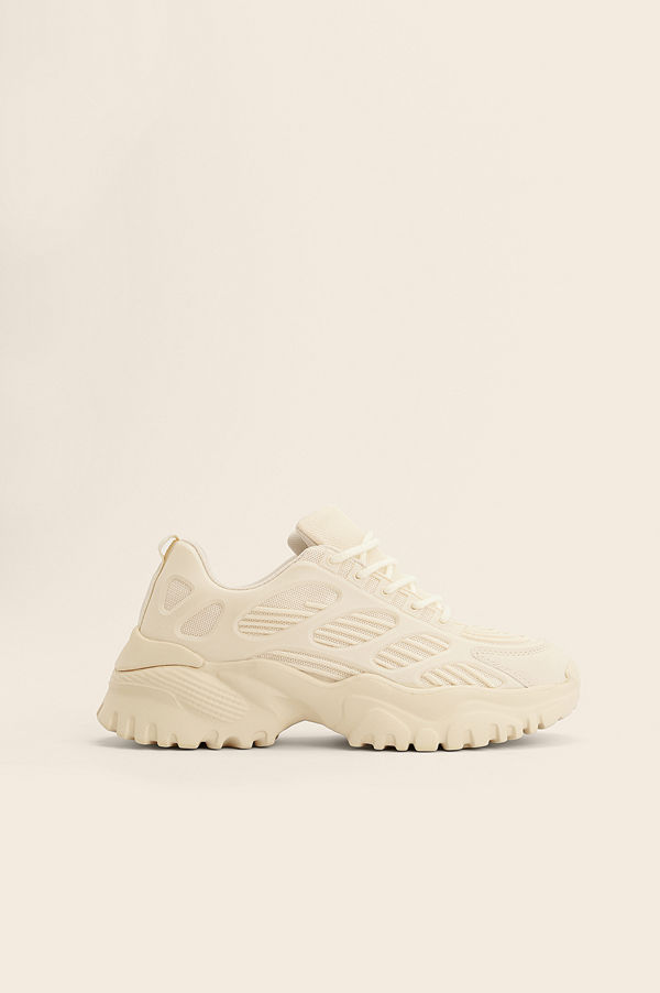 NA-KD Shoes Chunky Träningsskor Med Gummi offvit