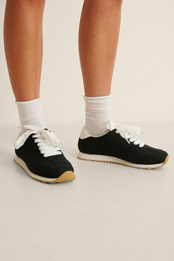 NA-KD Shoes Bas Retro Sneakers svart