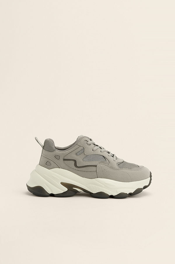 NA-KD Shoes Chunky Gympaskor Med Kontrastdetalj grå