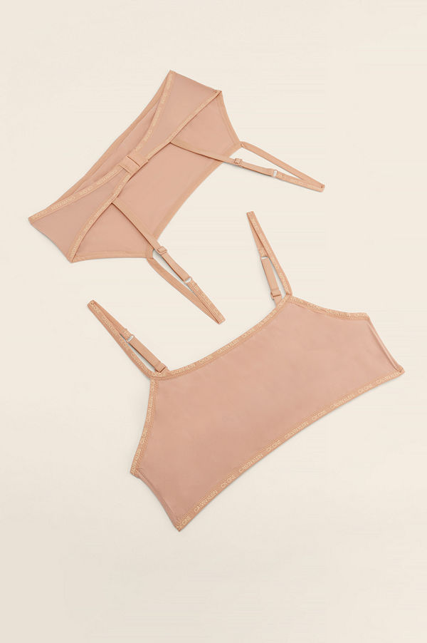 Calvin Klein 2-Pack bralette utan foder beige
