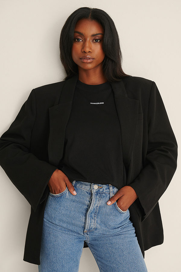 Calvin Klein Micro Branding Loose Tee svart