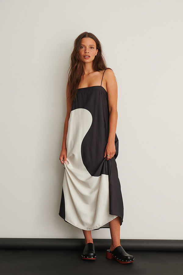 NA-KD Trend Color Block Midi Dress multicolor