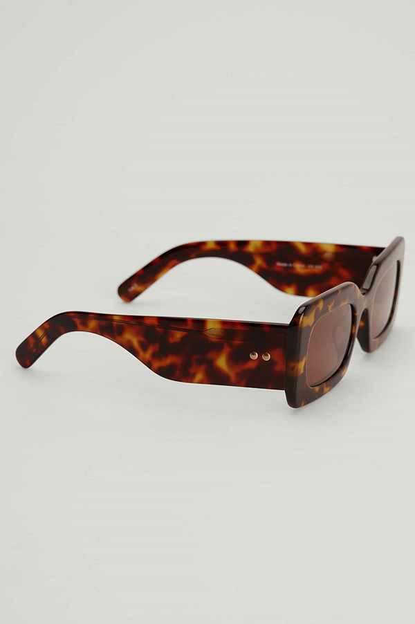 NA-KD Accessories Solglasögon med chunky acetatbågar brun