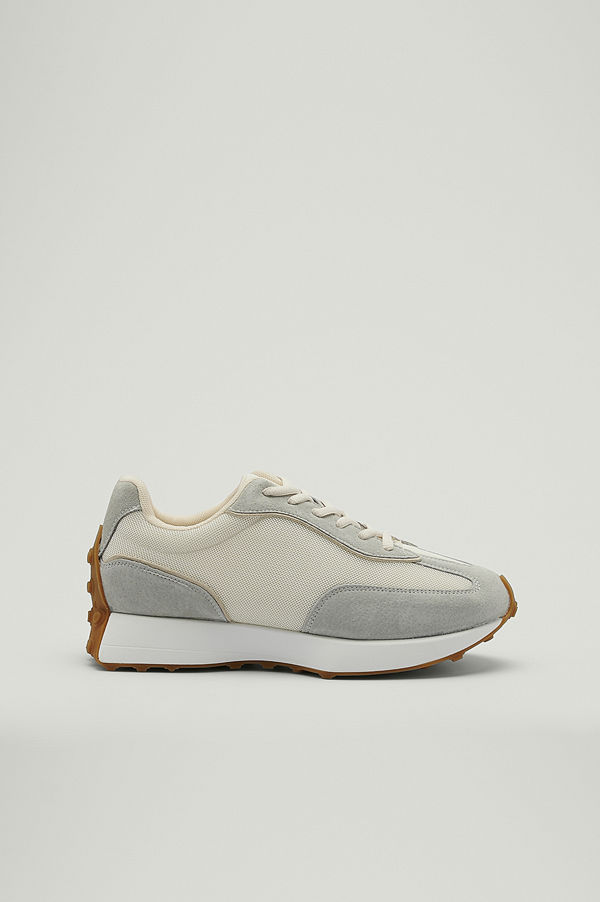 NA-KD Shoes Gympaskor med smal strukturerad sula grå