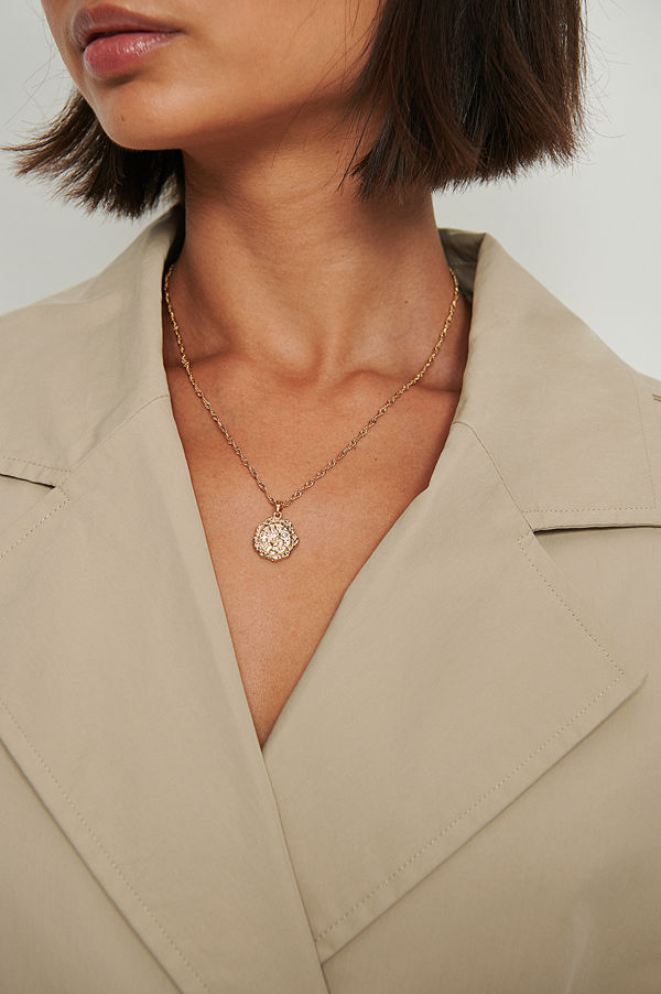 NA-KD Accessories smycke Återvunnet halsband med mynt med stjärntecken guld