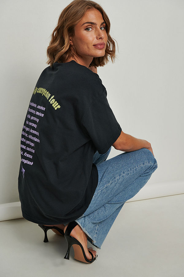 NA-KD Trend Ekologisk tryckt oversize t-shirt multicolor