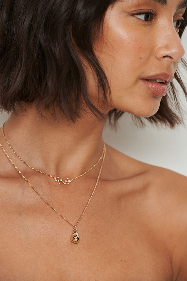 NA-KD Accessories smycke Återvunnet halsband med stjärntecken guld