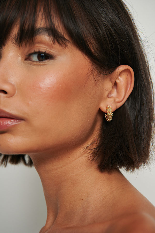 NA-KD Accessories smycke Små Återvunna Pike Hoops guld