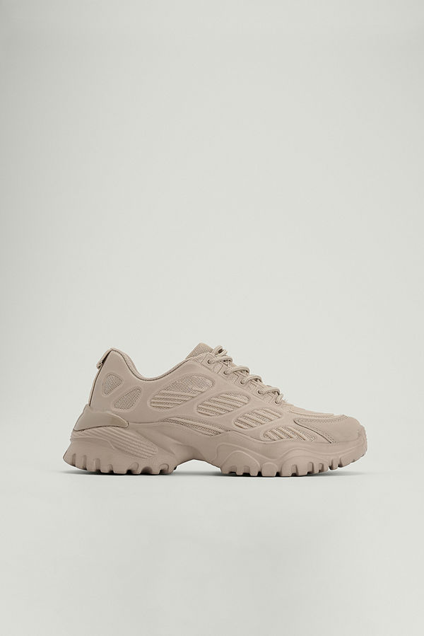 NA-KD Shoes Chunky träningsskor med gummi beige