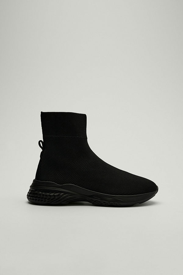 NA-KD Shoes Gympaskor med struktur svart