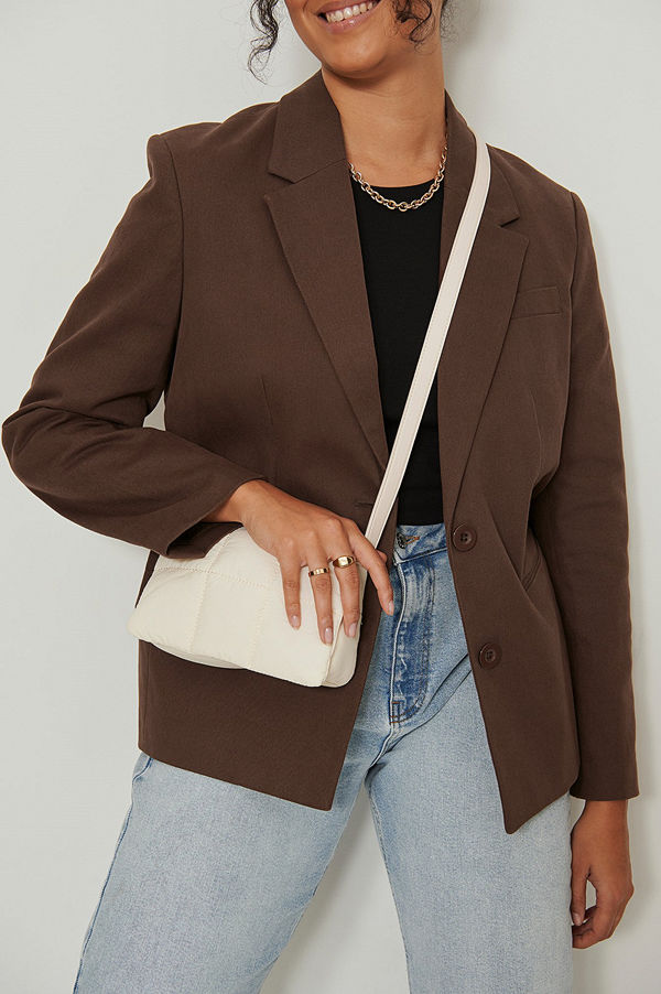 NA-KD Accessories Crossbodyväska offvit axelväska