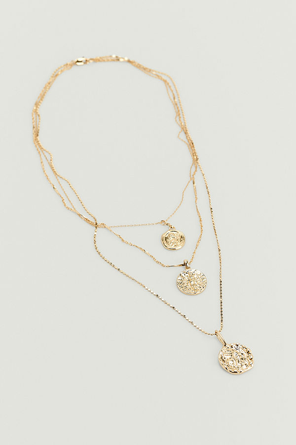 NA-KD Accessories smycke Halsband med hängen i flera lager guld