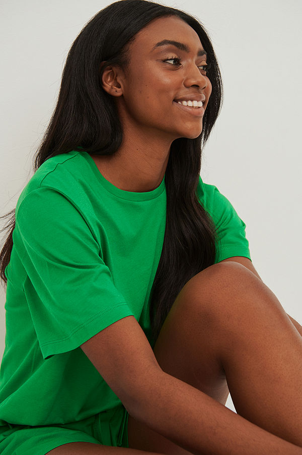 NA-KD Lingerie Soft Comfort oversize t-shirt grön