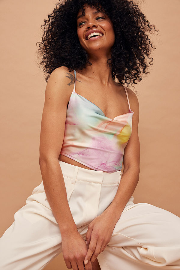 NA-KD Trend Recycled satintopp multicolor