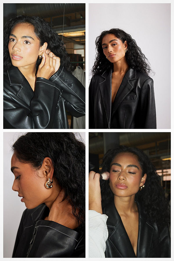 NA-KD Accessories smycke 3-pack Hoops guld