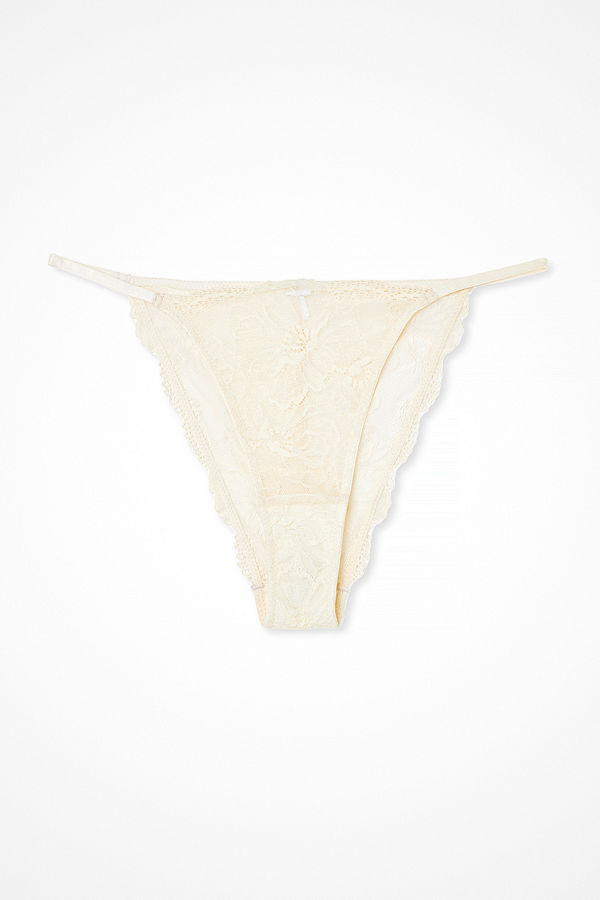 NA-KD Tangatrosor i spets offvit