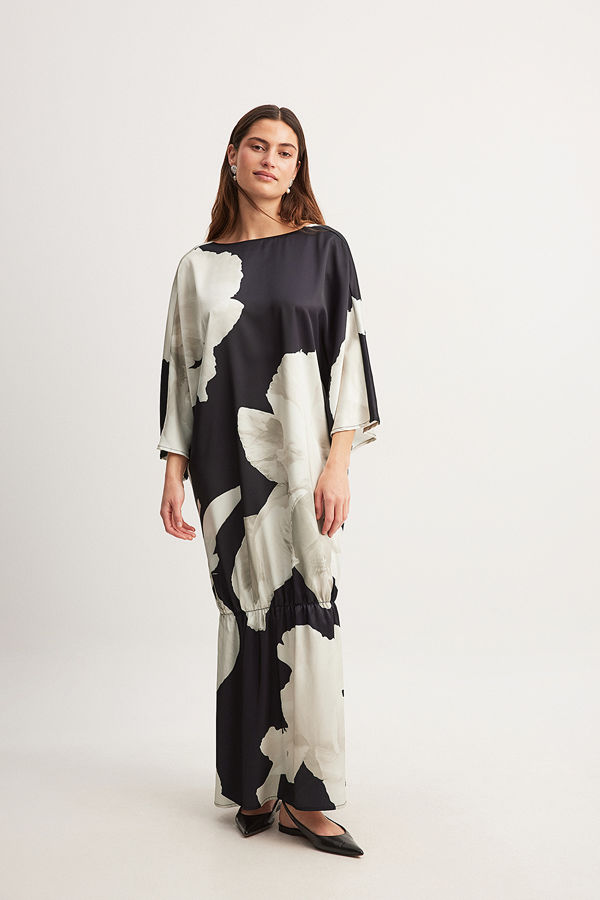 NA-KD Maxiklänning med öppen rygg multicolor flower